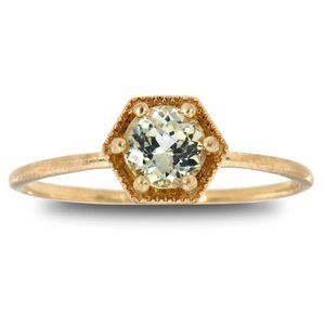 Round Sapphire Vintage Solitaire Ring
